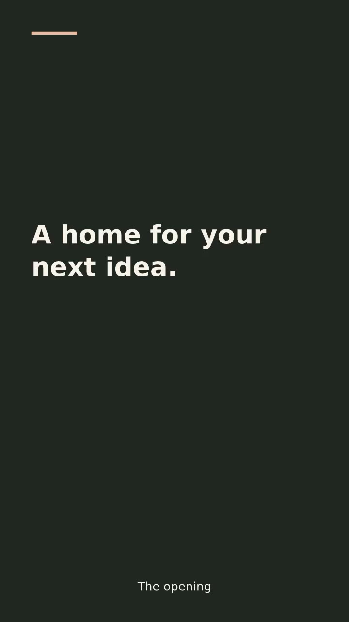 Opening scene of the product introduction template